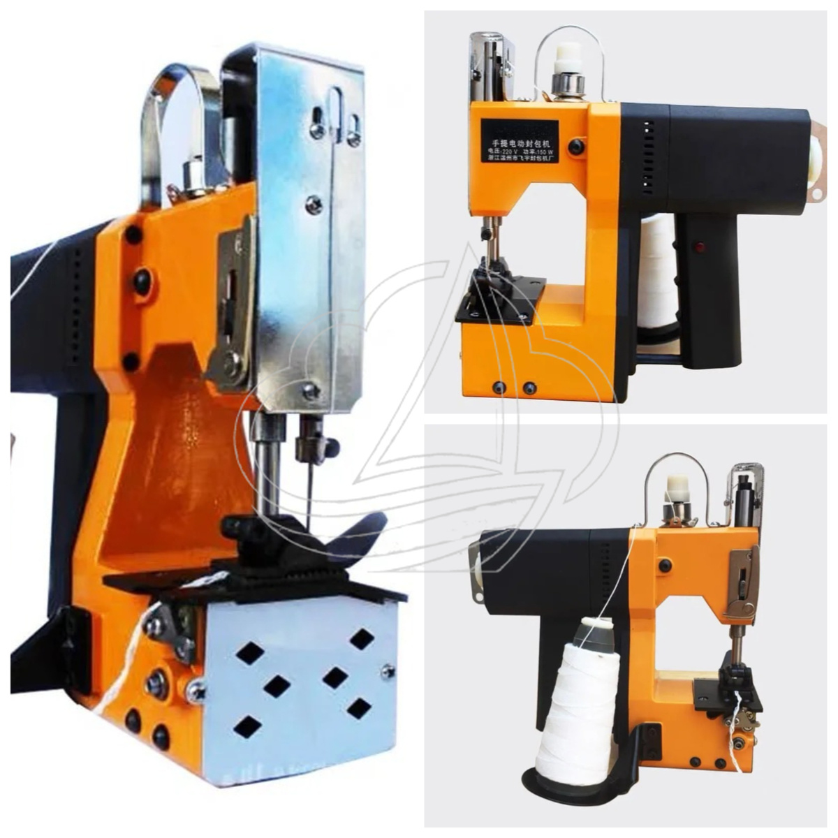 Sewing Machine In Textile - จักรเย็บผ้าไฟฟ้า GK9-001 210W แบบพกพา พร้อมอุปกรณ์เย็บริมผ้าอัตโนมัติ สำหรับถุงผ้าทอ