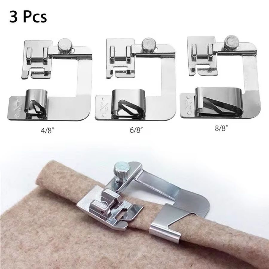 Sewing Machine Fabric - 1-3 ชิ้น 13/19/25 มม. ตัวกดเท้าจักรเย็บผ้าแบบใช้ในบ้าน ตัวกดเท้าสำหรับเย็บริมผ้า