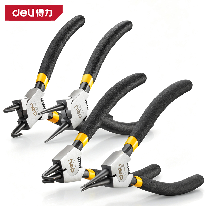 Snap Button Plier - ชุดคีมถอดแหวนล็อค Deli ขนาด 5 นิ้ว คีมปากยาว