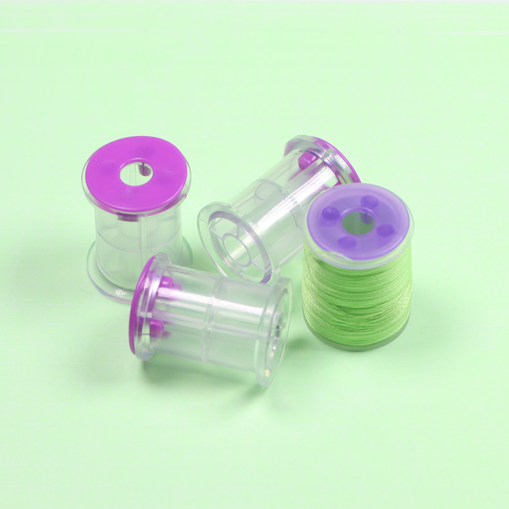 Thread Bobbins Empty - หลอดด้ายเปล่าแบบมาตรฐาน 4 ชิ้น/9 ชิ้น พร้อมฝาปิดแบบหัวเข็มขัด วัสดุโพลิเมอร์คุณภาพสูง