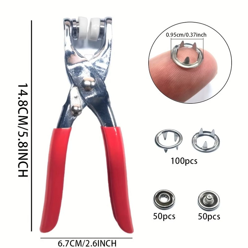 กระดุมโลหะสำหรับเย็บ 200 ชิ้น  - Snap Button Plier บทวิจารณ์และราคา