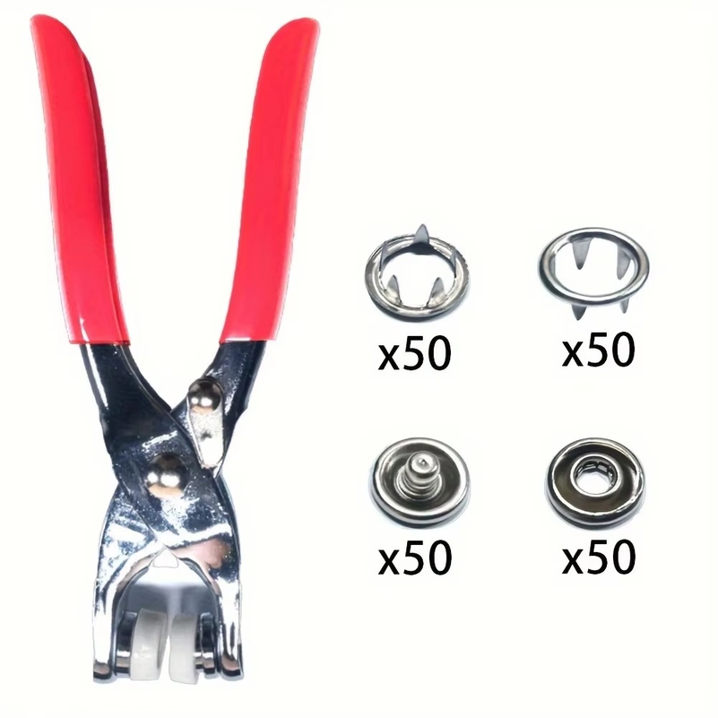 กระดุมโลหะสำหรับเย็บ 200 ชิ้น  - Snap Button Plier บทวิจารณ์และราคา