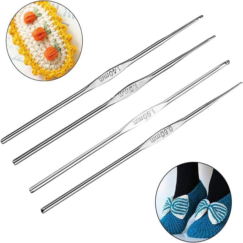 ชุดเข็มโครเชต์สแตนเลส 4 ชิ้น ช - Textile Sewing Kit บทวิจารณ์และราคา