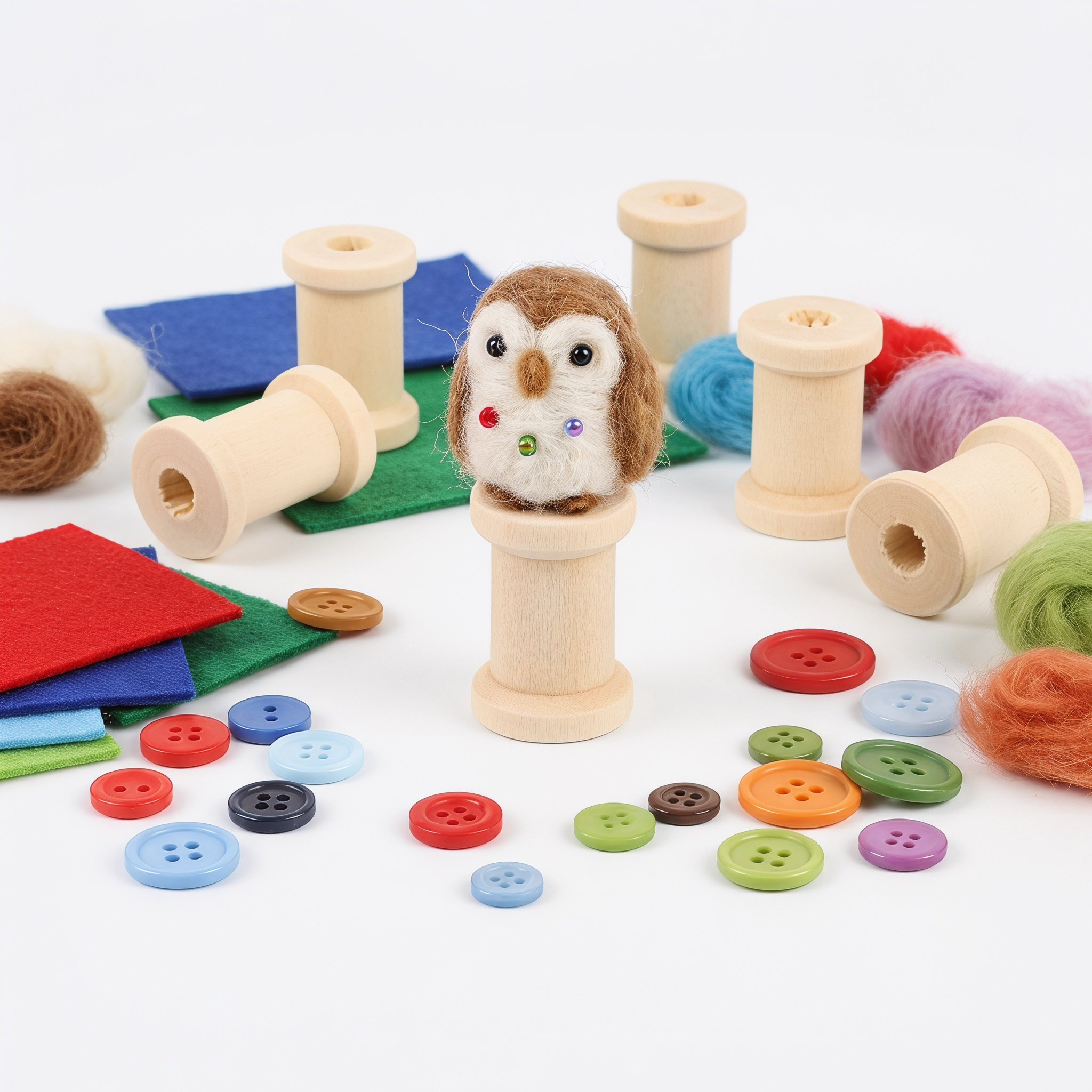 100 ชิ้น แกนไม้เปล่า ขนาด 0.75 - Thread Bobbins Empty บทวิจารณ์และราคา