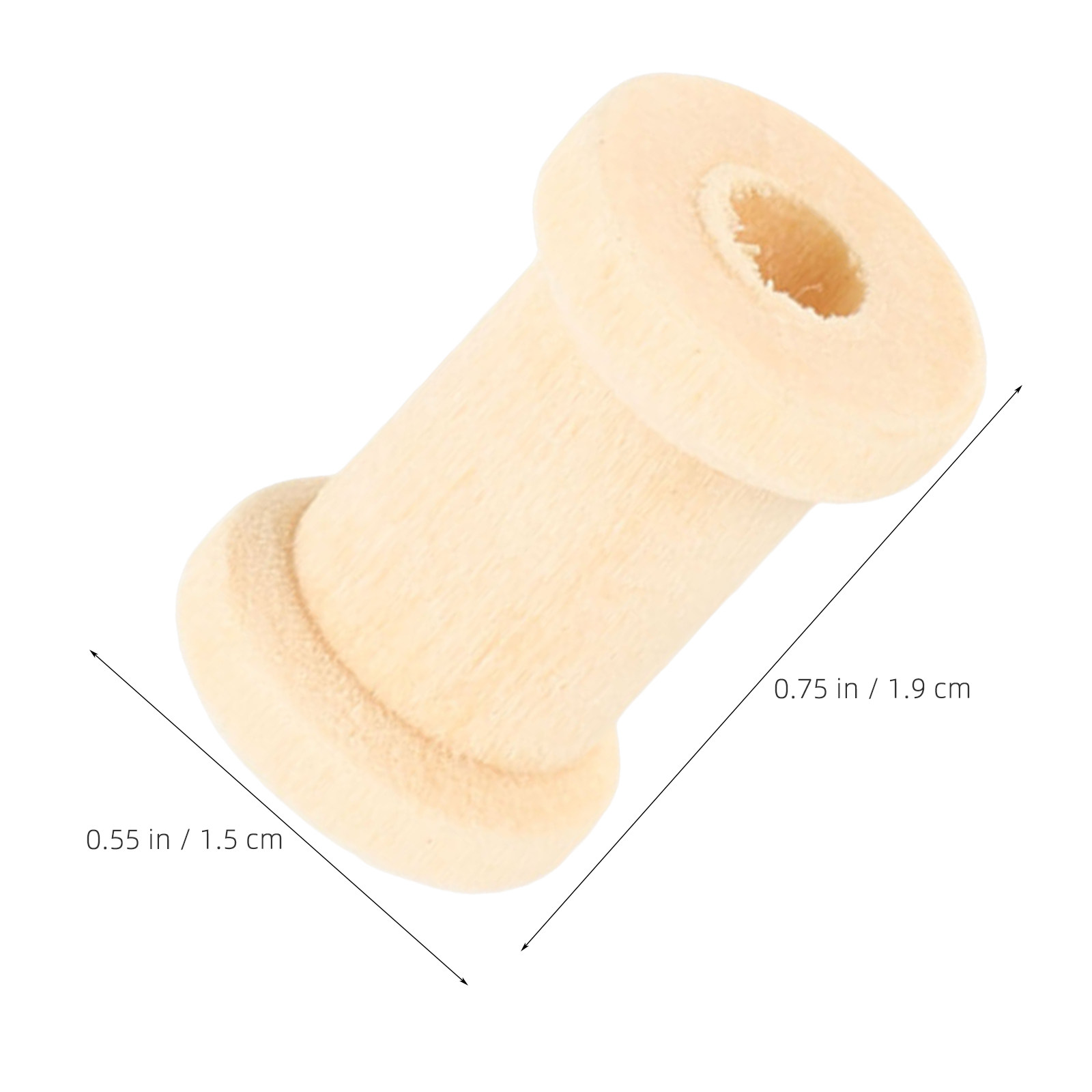 100 ชิ้น แกนไม้เปล่า ขนาด 0.75 - Thread Bobbins Empty บทวิจารณ์และราคา