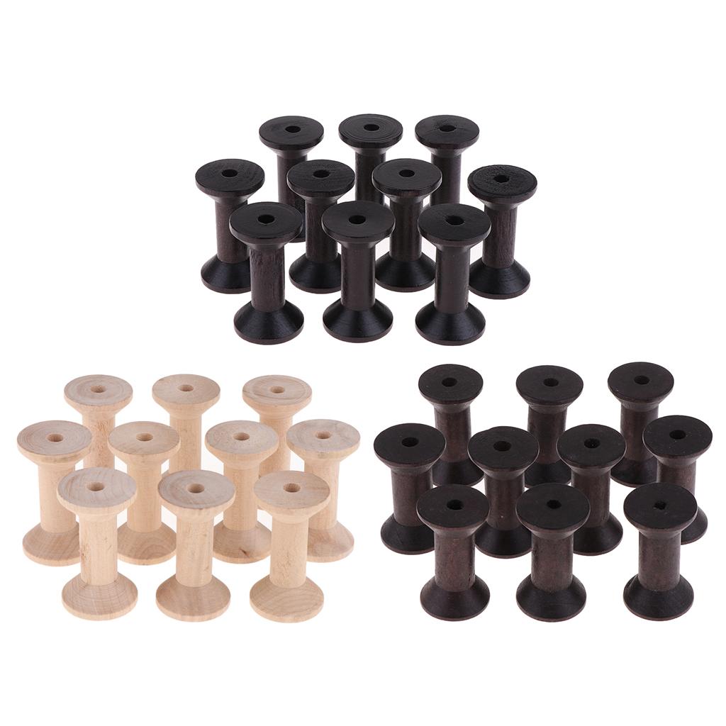 กระสวยไม้สไตล์วินเทจ ผิวเรียบ  - Thread Bobbins Empty บทวิจารณ์และราคา