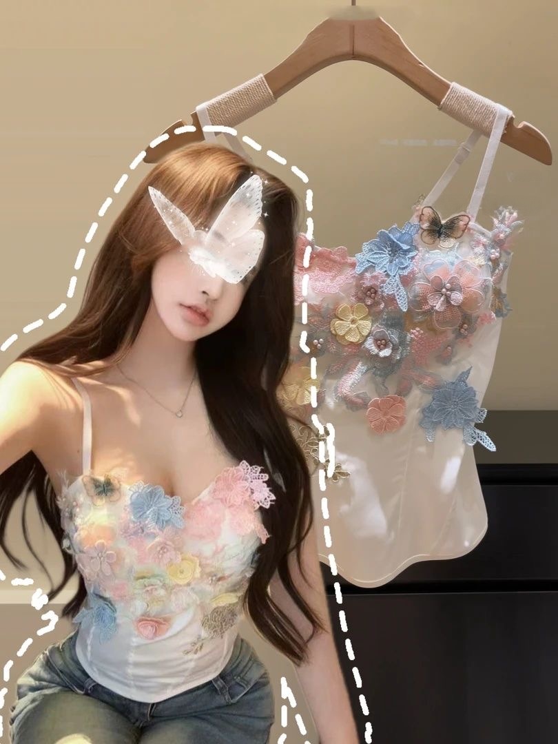 เสื้อกล้ามสายเดี่ยวผ้าซาตินปัก - Sewing Vest บทวิจารณ์และราคา