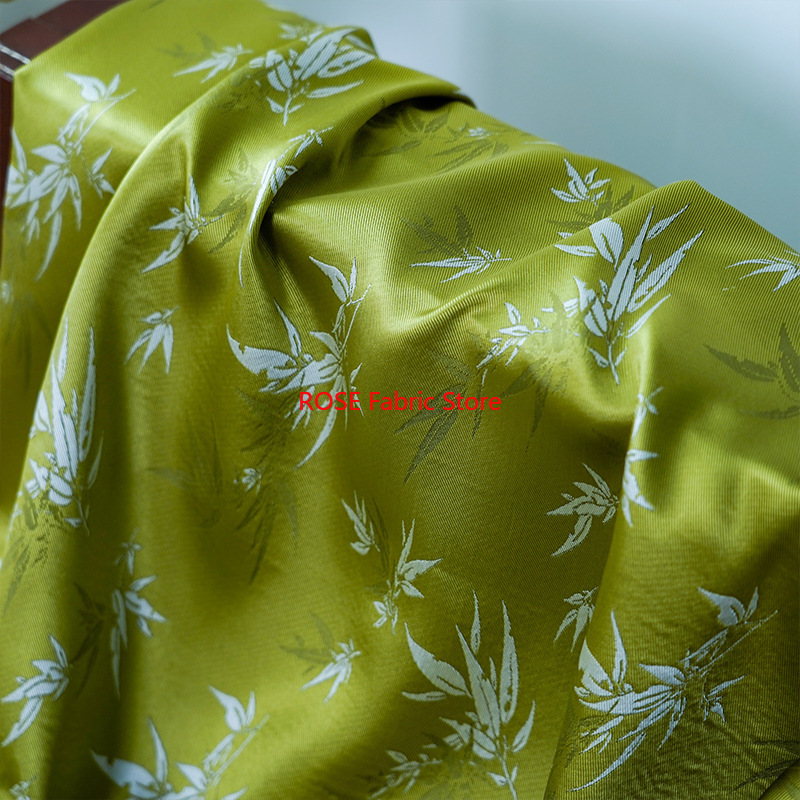 ผ้าแจ็คการ์ดลายใบไผ่สีเขียวสไต - Sewing Vest บทวิจารณ์และราคา
