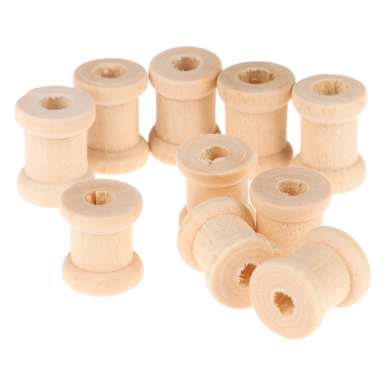100 ชิ้น แกนม้วนด้ายไม้เปล่า   - Thread Bobbins Empty บทวิจารณ์และราคา