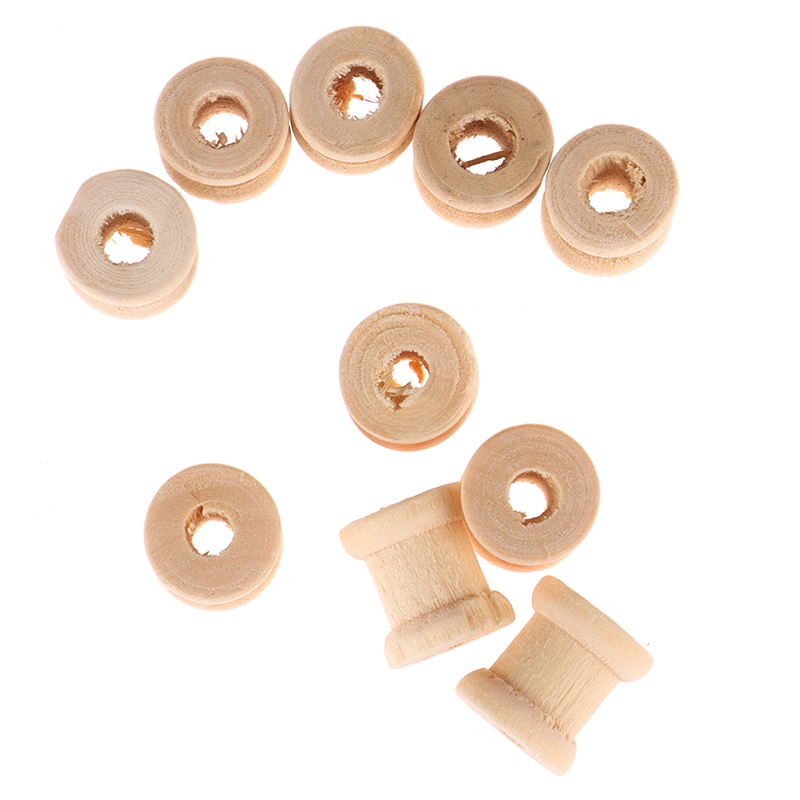 100 ชิ้น แกนม้วนด้ายไม้เปล่า   - Thread Bobbins Empty บทวิจารณ์และราคา