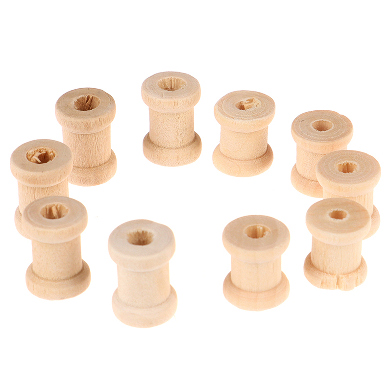 100 ชิ้น แกนม้วนด้ายไม้เปล่า   - Thread Bobbins Empty บทวิจารณ์และราคา