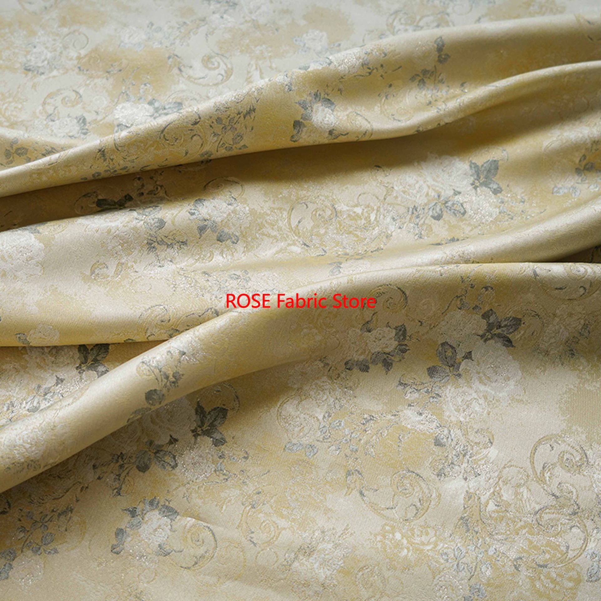 ผ้าไหมแจ็คการ์ดสีเหลืองอ่อนสดใ - Sewing Vest บทวิจารณ์และราคา