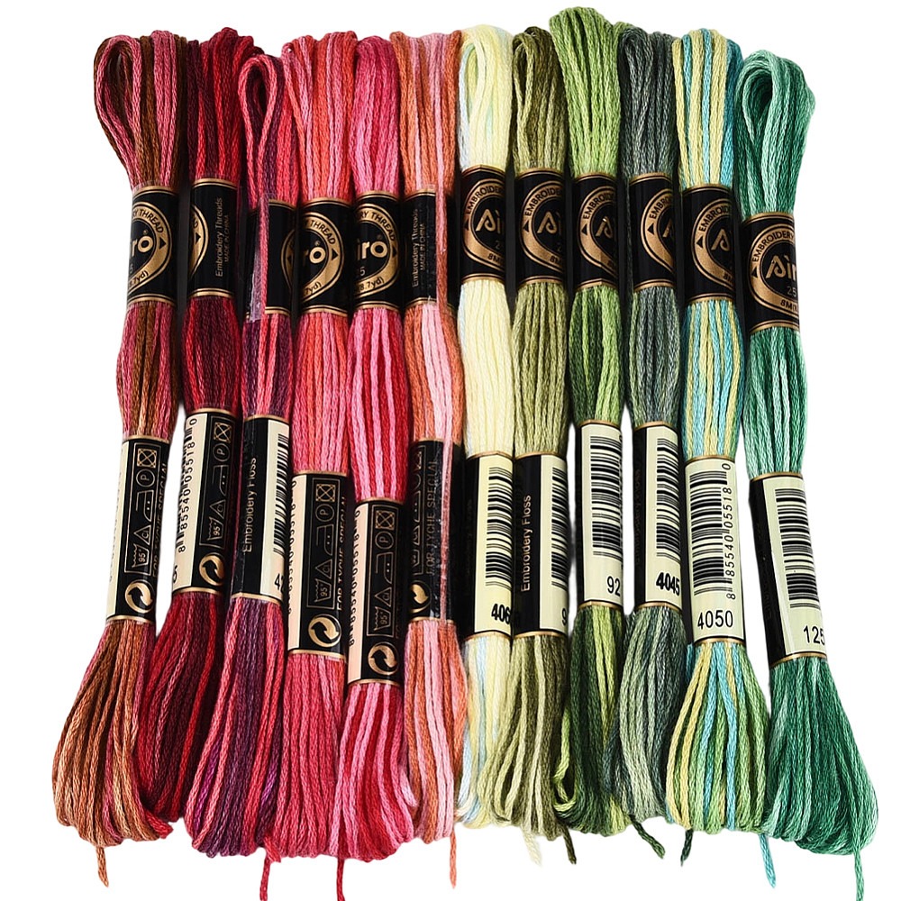ด้ายปักไหมพรม 105 หลา 6 เส้น ด - Embroidery Floss Thread บทวิจารณ์และราคา