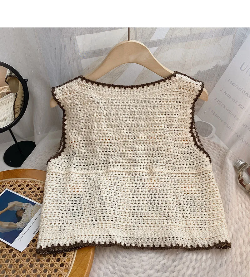 เสื้อกั๊กถักโครเชต์ปักลายดอกไม - Sewing Vest บทวิจารณ์และราคา