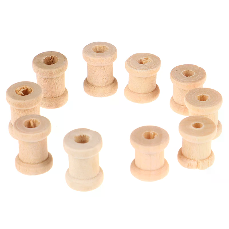 100 ชิ้น แกนด้ายไม้เปล่า แกนไม - Thread Bobbins Empty บทวิจารณ์และราคา